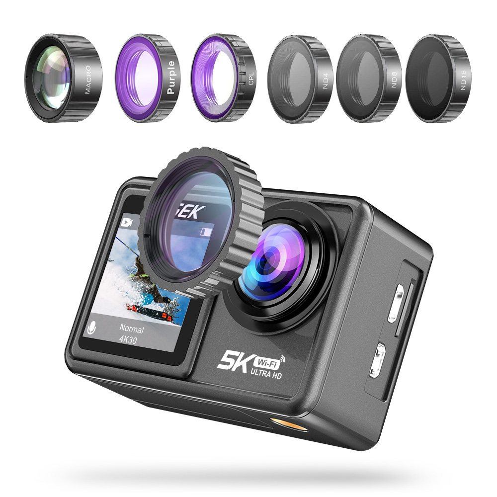 AT-S81TRW Touchscreen Action Camera 5k@30fps EIS Outdoor Sport Camera | Ausek ODM Camera
