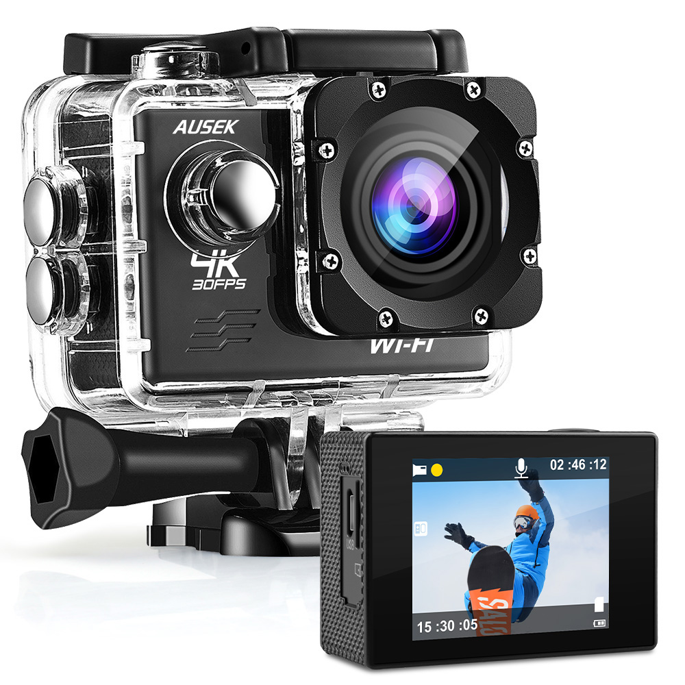 AT-Q1 Ausek Youtube Vlogging Waterproof Action camera