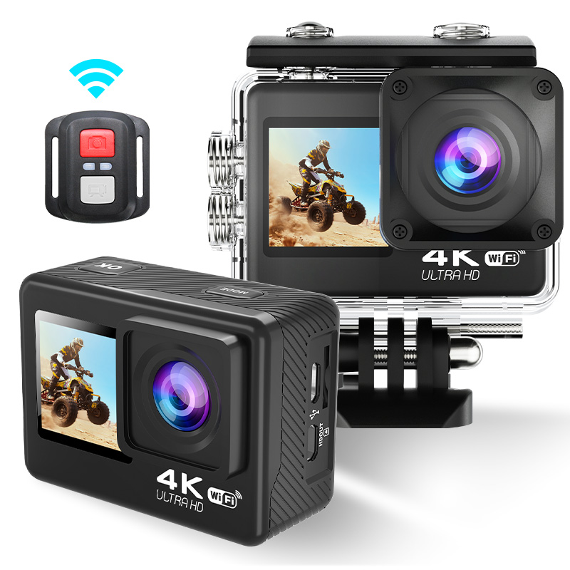 AT-Q60AR Dual screen 4K 30fps Action camera