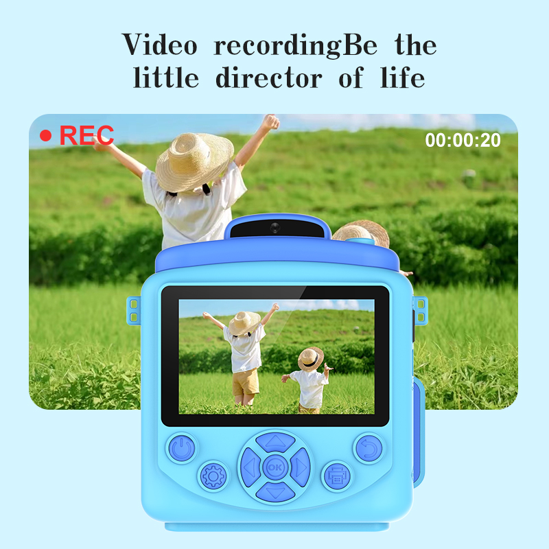 Dual lens Kids printing camera AD-AM100