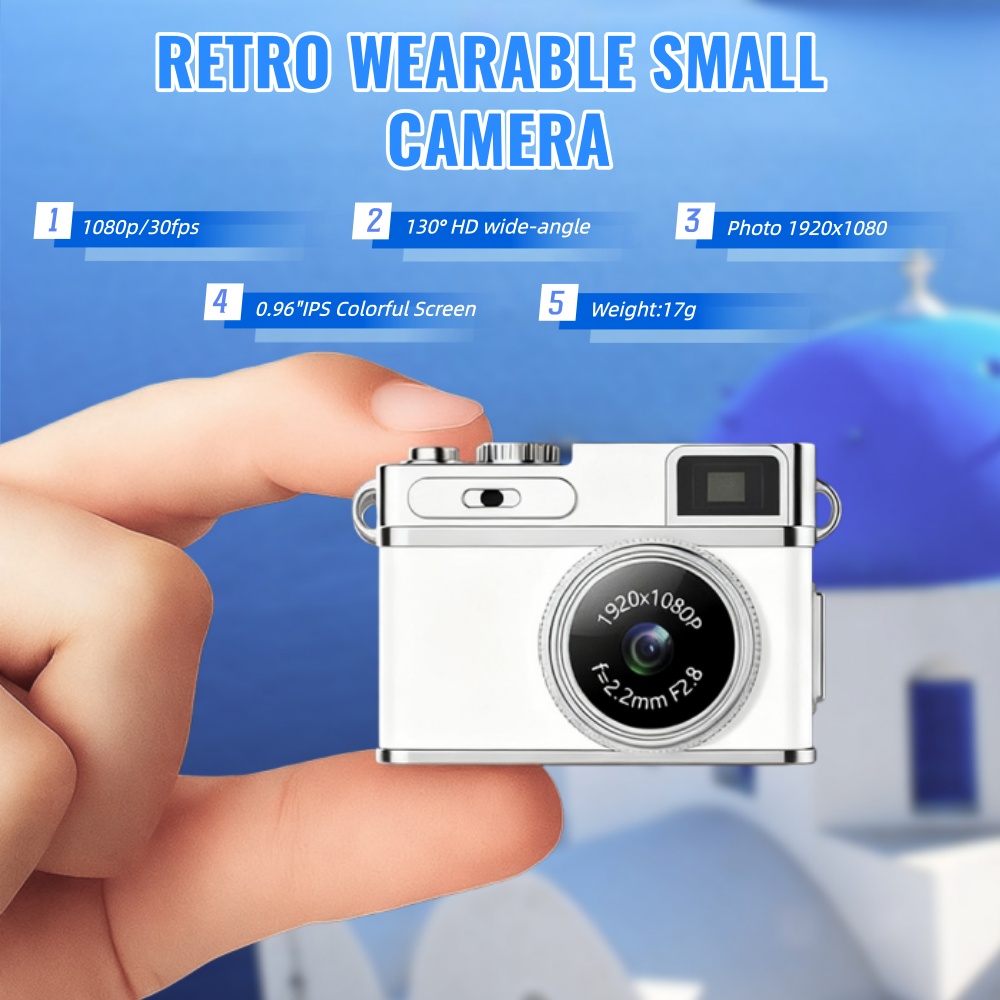 AC-G1 mini camera 0.96 Inch Screen 1080P FHD Keychain Video Recorder Necklace Pendant Retro Digital Camera