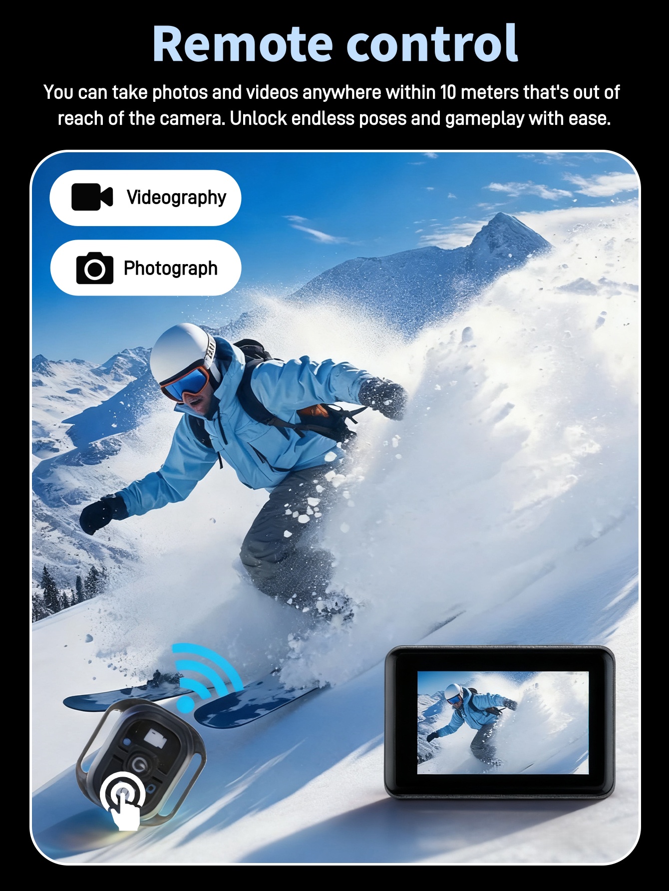 AT-M90TR 2.2 inch 5K 60fps EIS Action Camera