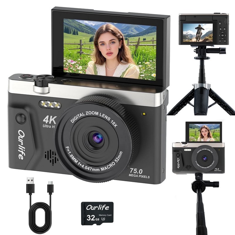 4K-Digital-Camera-Photography-Autofocus-75MP-Vlogg