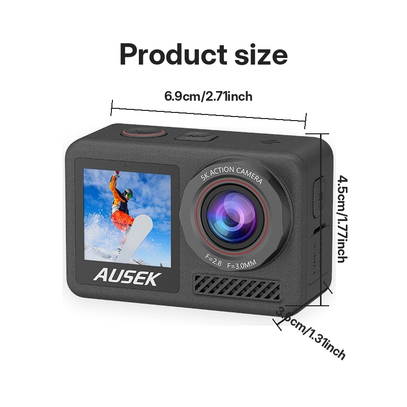 AT-M90TR action camera product size and compact body reference