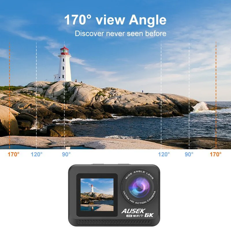 AT-M84TR action camera waterproof and outdoor detail image