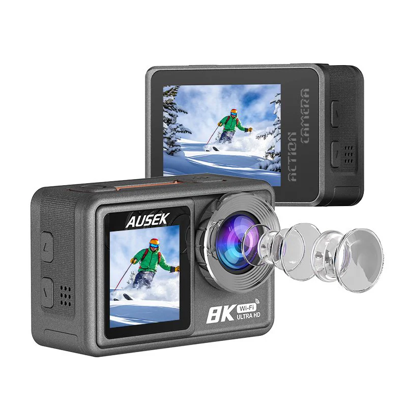AT-M86 action camera rear touchscreen product view