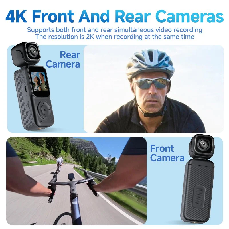 AS-Q3 action camera multi-angle detail view AS-Q3 action camera multi-angle detail view