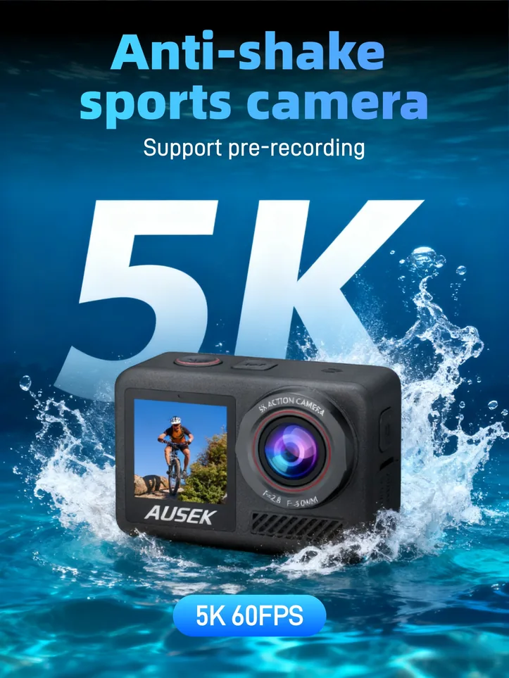 AT-M90TR dual-screen action camera rear and side detail