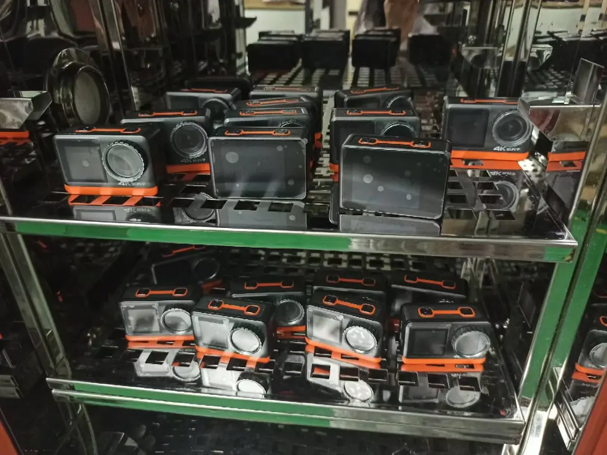 Aging test rack for camera reliability checks