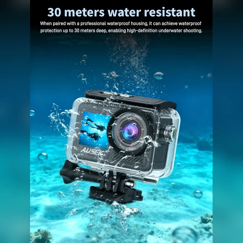 AT-M90TR 30 meter waterproof action camera feature image