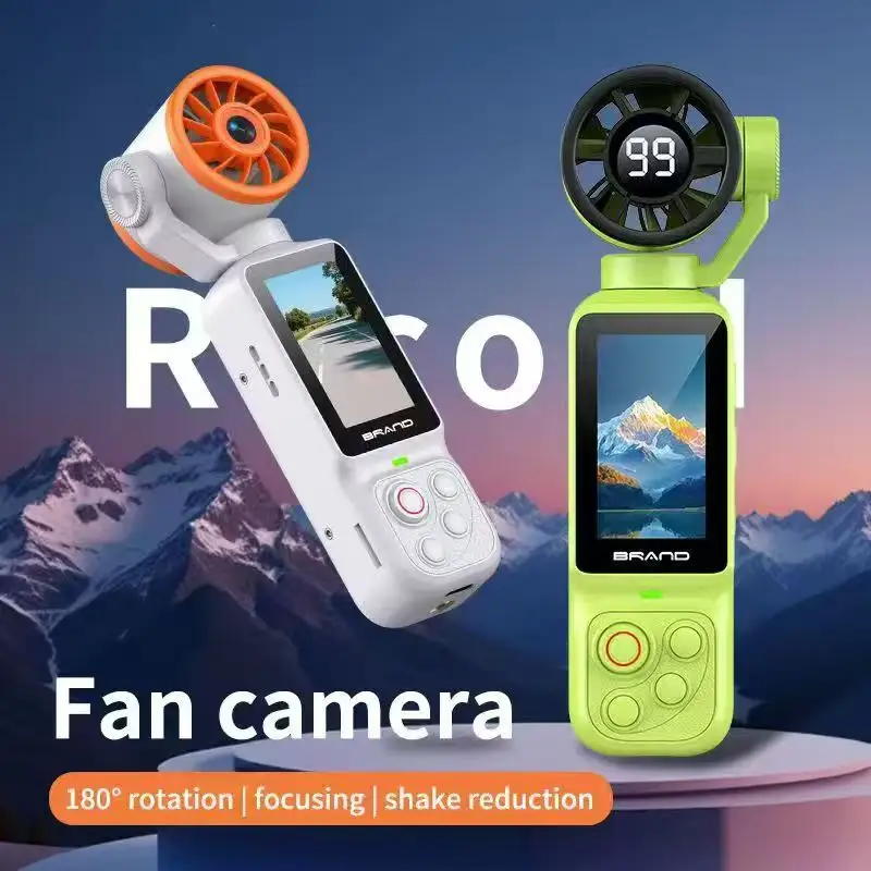 AT-H35 handheld camera with cooling fan accessory detail image position