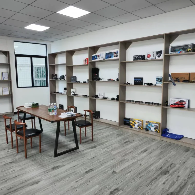 Product showroom sample room for comparing camera category roles