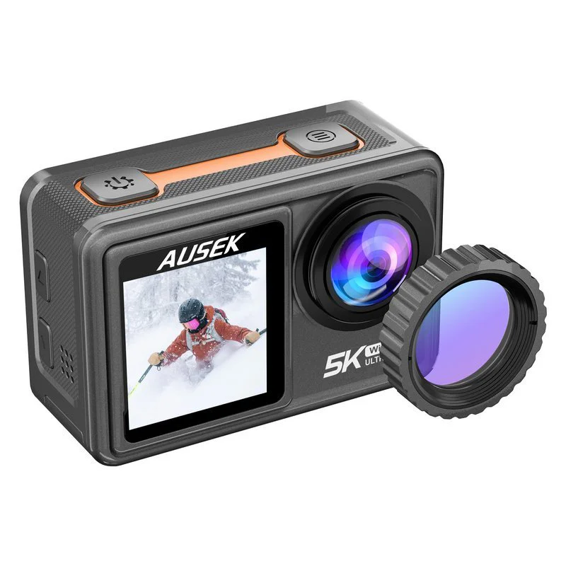 AT-M81TR 5K 30fps IMX386 EIS Dual-Screen Action Camera for Outdoor OEM Projects