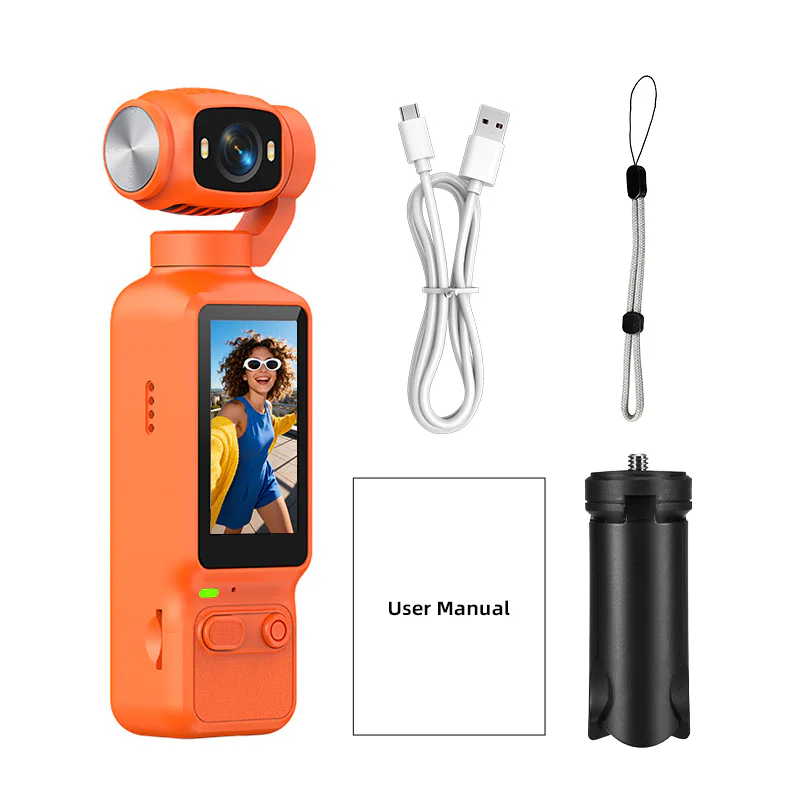AT-H32 orange pocket camera with cable, lanyard, manual and support accessory AT-H32 orange pocket camera with cable, lanyard, manual and support accessory