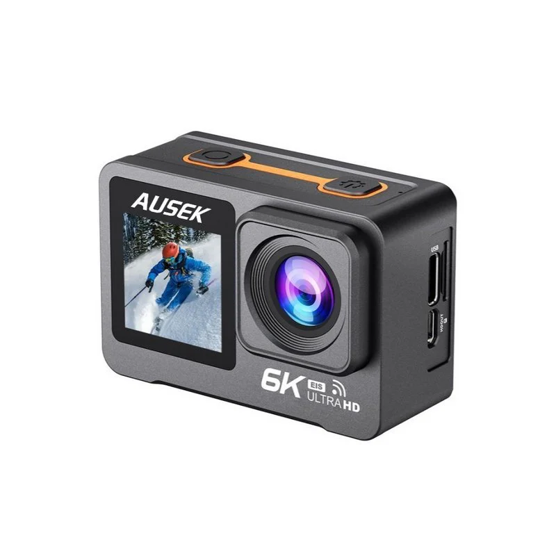 AT-M82TR 6K 30fps SONY415 Six-Axis EIS Dual-Screen Action Camera for OEM Buyers