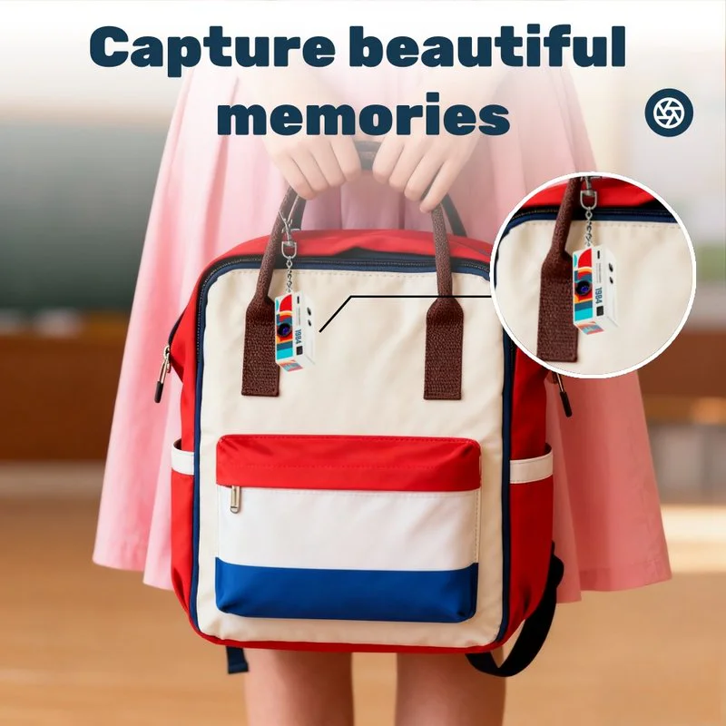 AC-G6 mini camera attached to a backpack