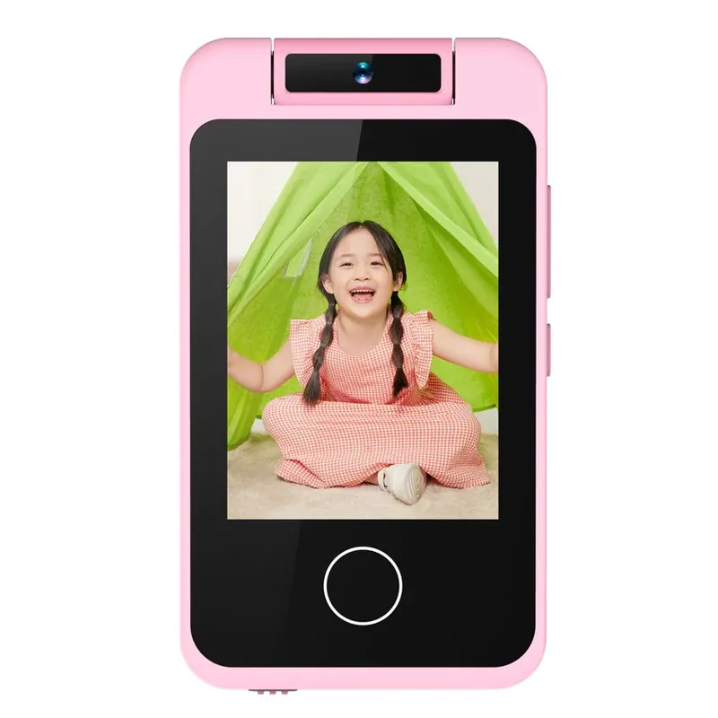 AD-AC100 pink kids camera front view