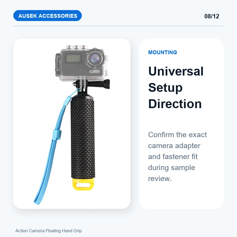 Action Camera Floating Hand Grip - Universal Setup Direction product detail