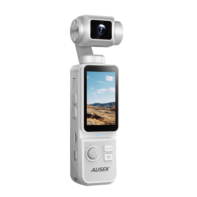 AT-N108 white pocket gimbal camera