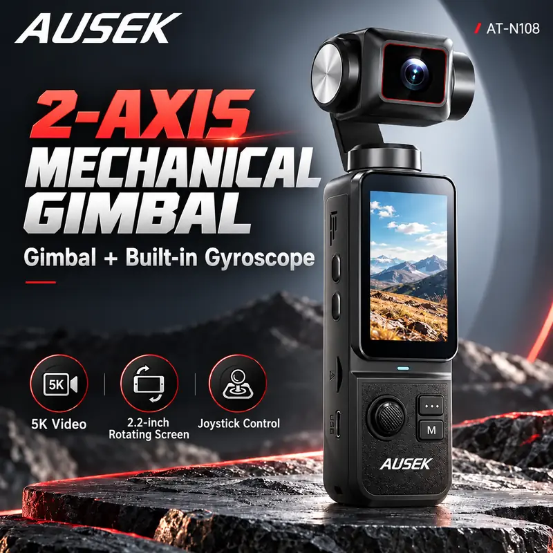 AT-N108 two-axis mechanical gimbal and built-in gyroscope