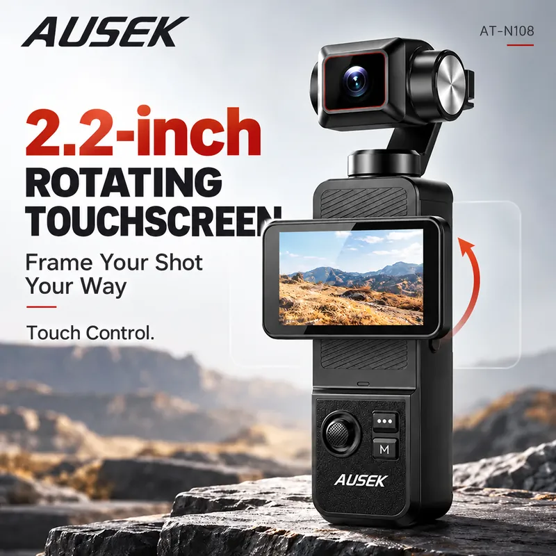 AT-N108 2.2-inch rotating touchscreen